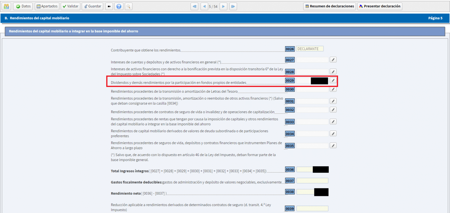 ≫ Dividendos en la declaración de la renta IRPF y doble imposición